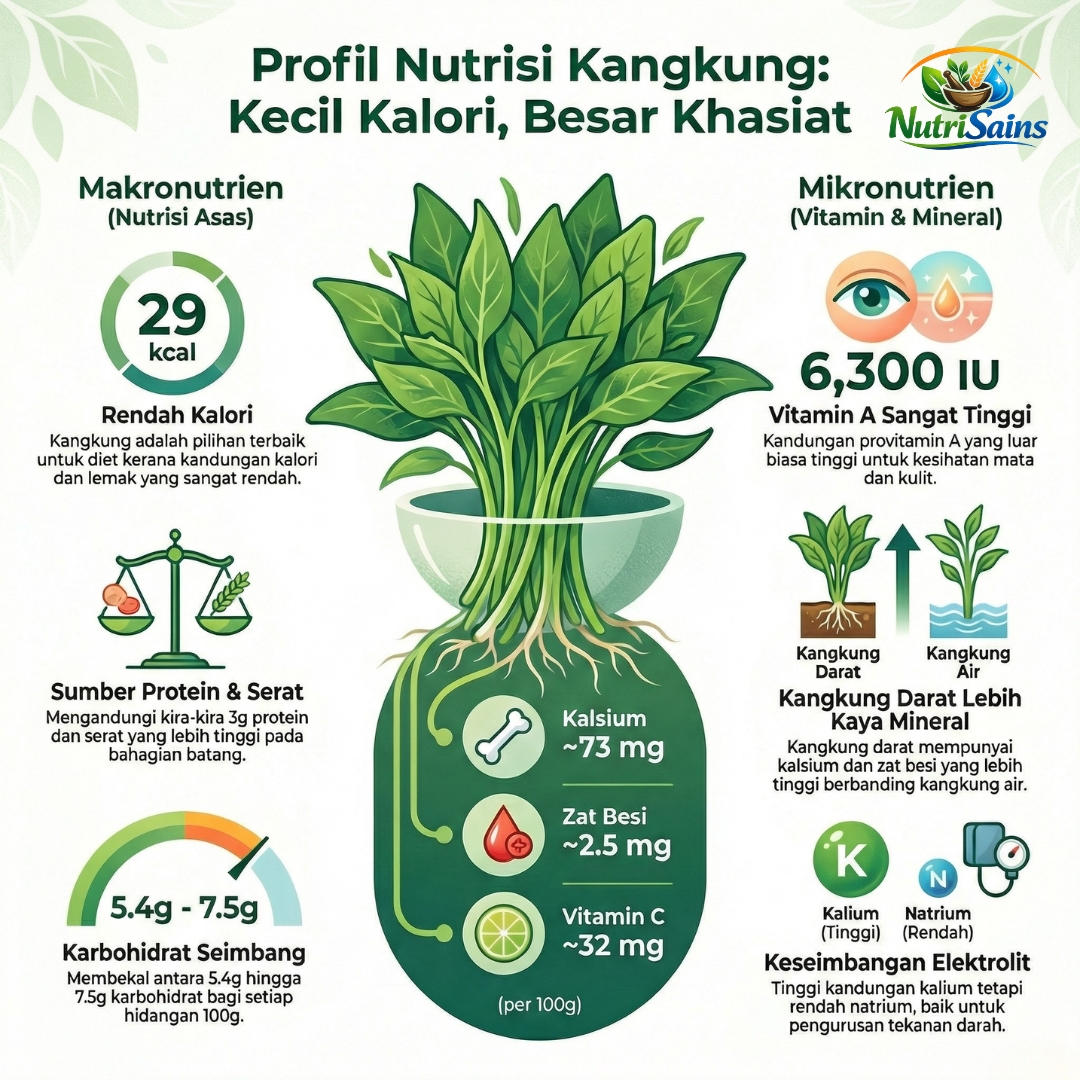 Kangkung: Kecil Kalori, Tapi "Champion" Nutrisi! Bahagian Pembangunan Indsutri Tanaman Selangor (17)