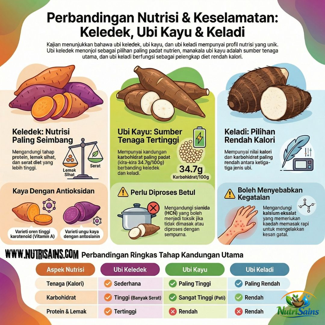 Dilema Ubi-Ubian: Mana Satu Juara Nutrisi Antara Keledek, Ubi Kayu, dan Keladi? Bahagian Pembangunan Indsutri Tanaman Selangor (29)